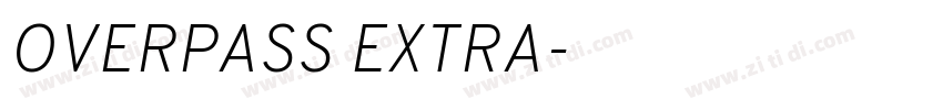 OVERPASS EXTRA字体转换